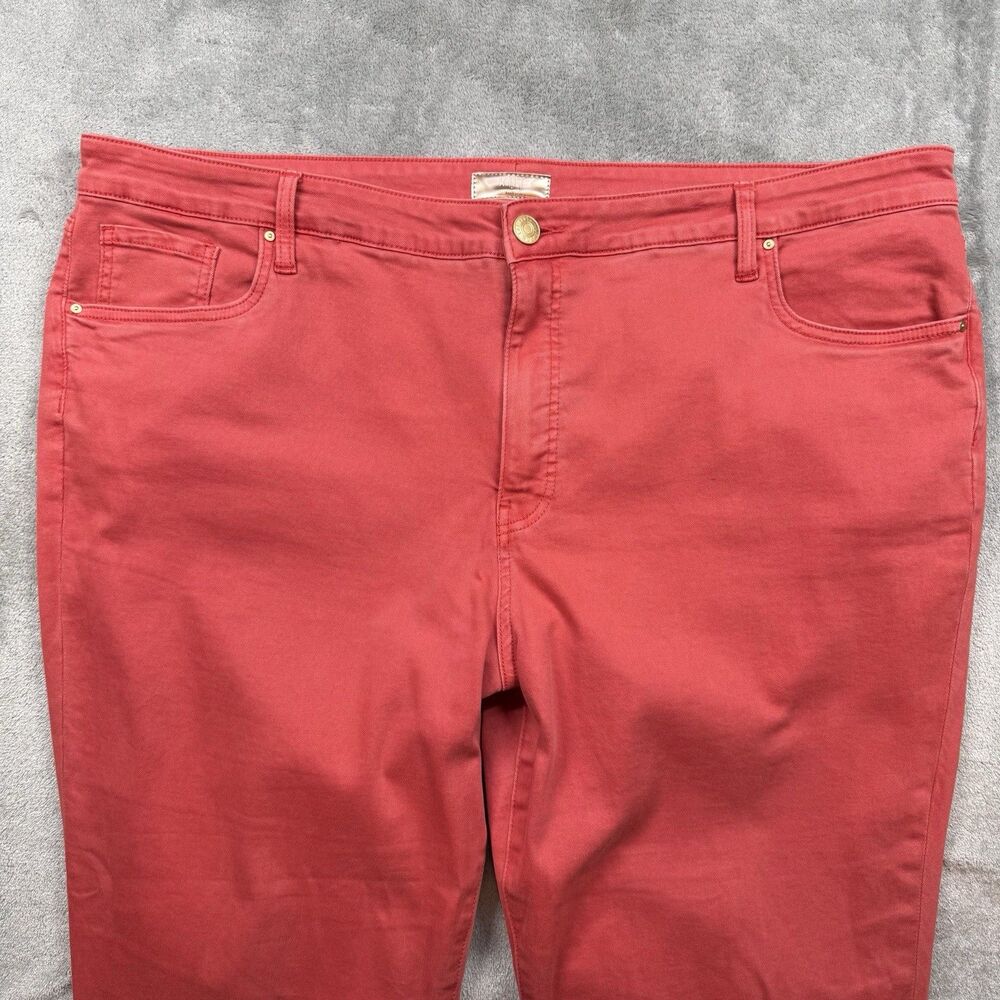 Kut from the Kloth Jeans Womens 22W Orange Reese Fab Ab Ankle Straight Distress - Picture 3 of 9